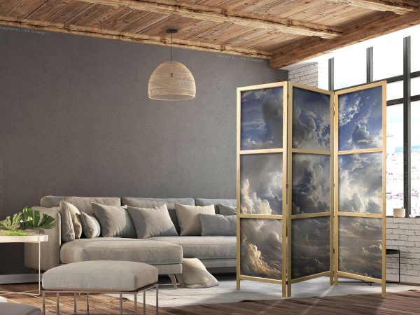 Paravent japonais - Golden Reflections on Clouds Foretelling Dusk