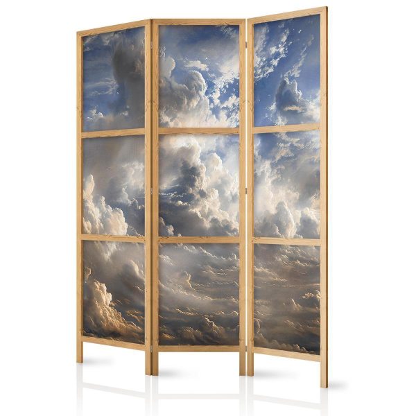 Paravent japonais - Golden Reflections on Clouds Foretelling Dusk Paravent japonais - Golden Reflections on Clouds Foretelling Dusk