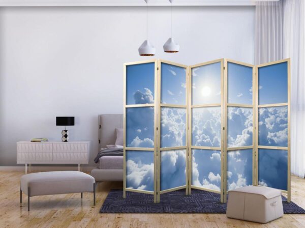 Paravent japonais - Heavenly Calm: Warm Rays of the Sun