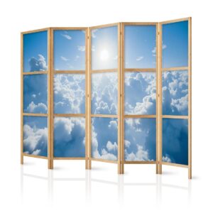 Paravent japonais - Heavenly Calm: Warm Rays of the Sun