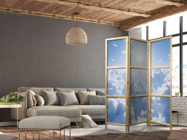 Paravent japonais - Heavenly Calm: Warm Rays of the Sun