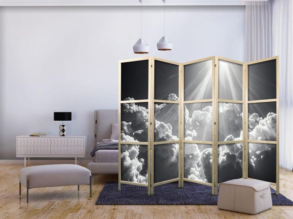 Paravent japonais - Hope in the Clouds: Inspiring Rays of the Sun – Awaken Emotions