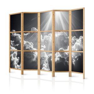 Paravent japonais - Hope in the Clouds: Inspiring Rays of the Sun – Awaken Emotions