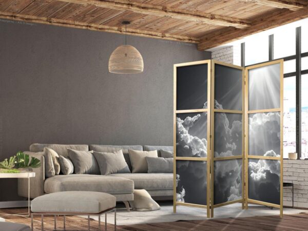 Paravent japonais - Hope in the Clouds: Inspirujące Promienie Słońca – przebudź emocje