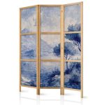 Paravent japonais - Italian Landscape - Lake Como Painted in Shades of Blue