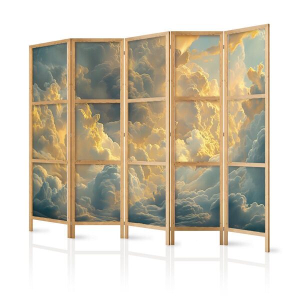 Paravent japonais - Last Breath of the Day: Clouds Illuminated by Evening Glow Paravent japonais - Last Breath of the Day: Clouds Illuminated by Evening Glow