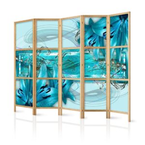 Paravent japonais - Lilies in Pale Blue II