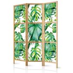 Paravent japonais - Monstera and Palm Leaves I