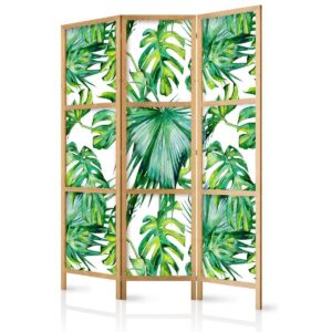 Paravent japonais - Monstera and Palm Leaves I
