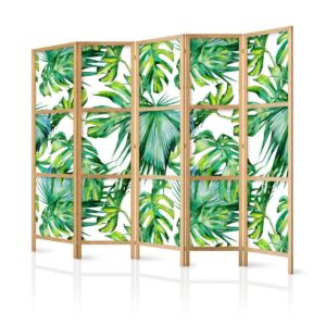Paravent japonais - Monstera and Palm Leaves II