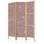Paravent japonais - Night Sky - Artistic Constellations and Stars in Pastel Shades