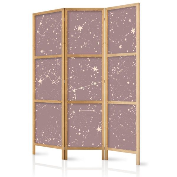 Paravent japonais - Night Sky - Artistic Constellations and Stars in Pastel Shades Paravent japonais - Night Sky - Artistic Constellations and Stars in Pastel Shades