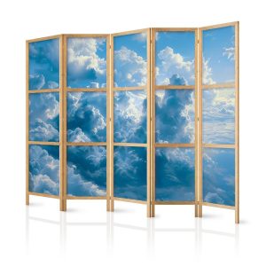 Paravent japonais - Ocean in the Air: Waving Clouds Reflecting Morning Light
