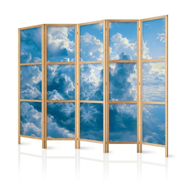 Paravent japonais - Ocean in the Air: Waving Clouds Reflecting Morning Light Paravent japonais - Ocean in the Air: Waving Clouds Reflecting Morning Light