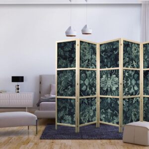 Paravent japonais - Oriental Pattern Carpet - Emerald Ornaments and Worn Patterns