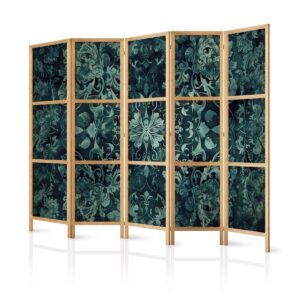 Paravent japonais - Oriental Pattern Carpet - Emerald Ornaments and Worn Patterns