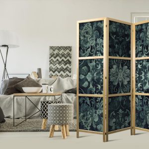 Paravent japonais - Oriental Pattern Carpet - Emerald Ornaments and Worn Patterns