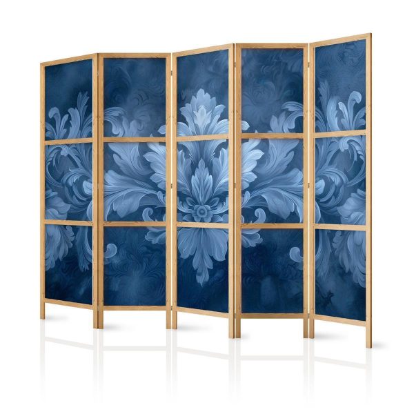Paravent japonais - Ornament in Blue and Cool Colors - Dark Blue Decoration Paravent japonais - Ornament in Blue and Cool Colors - Dark Blue Decoration