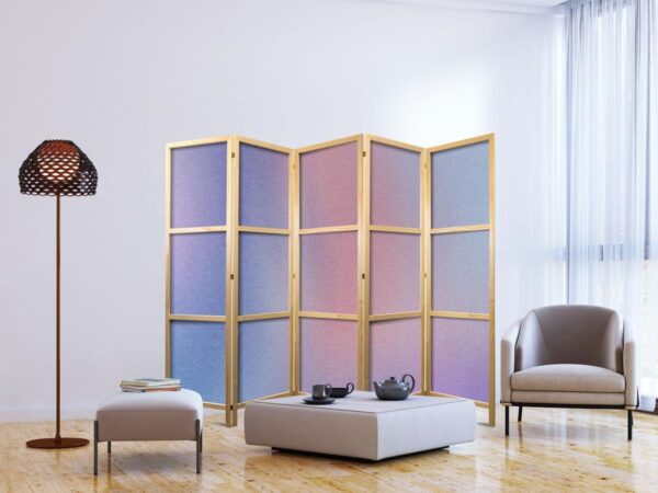 Paravent japonais - Rainbow Gradient - Delicate Multicolored Gradient Resembling Mist