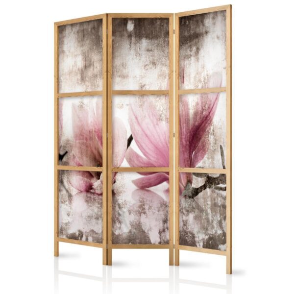 Paravent japonais - Retro Magnolias I Paravent japonais - Retro Magnolias I