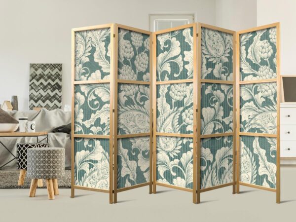Paravent japonais - Sage Green Flourishes
