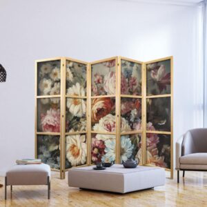 Paravent japonais - Scent of Nature - Beautiful Garden Flowers in Pastel Colors