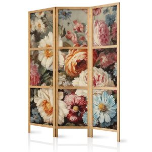 Paravent japonais - Scent of Nature - Beautiful Garden Flowers in Pastel Colors
