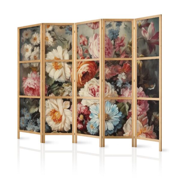 Paravent japonais - Scent of Nature - Beautiful Garden Flowers in Pastel Colors Paravent japonais - Scent of Nature - Beautiful Garden Flowers in Pastel Colors