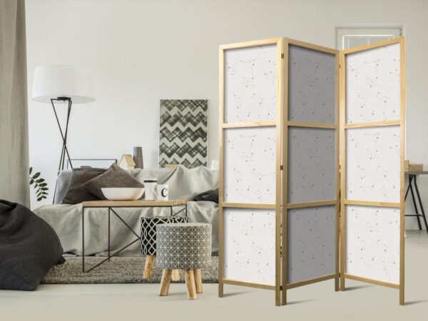 Paravent japonais - Star Map - Delicate Constellations in Warm Shades