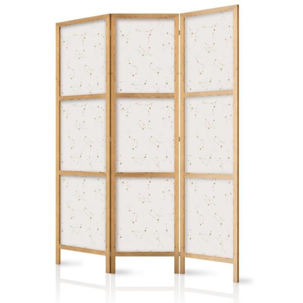 Paravent japonais - Star Map - Delicate Constellations in Warm Shades Paravent japonais - Star Map - Delicate Constellations in Warm Shades