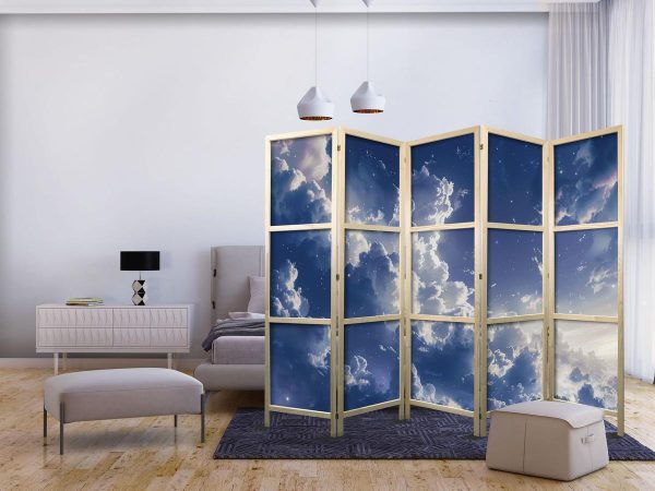 Paravent japonais - Starry Clouds and Delicate Light Over a Corner of the Sky