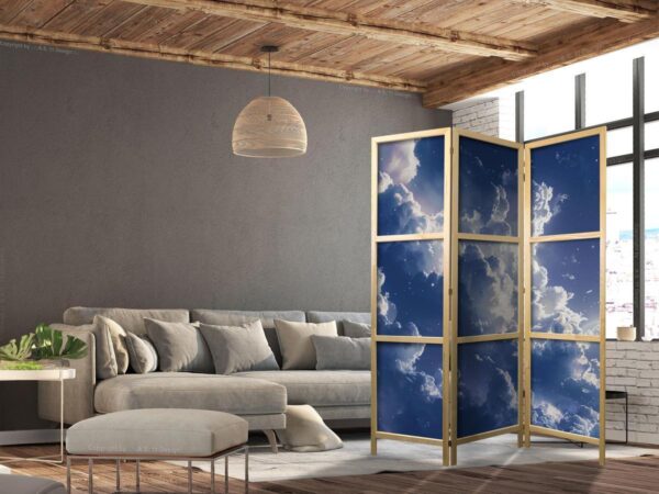 Paravent japonais - Starry Clouds and Delicate Light Over a Corner of the Sky