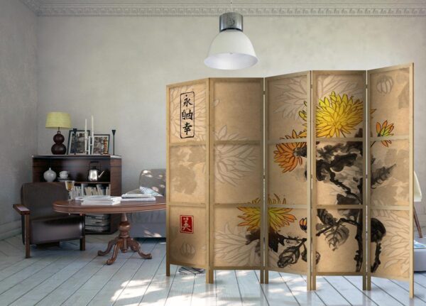 Paravent japonais - Style: Chrysanthemums II