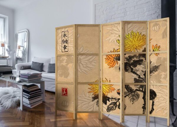 Paravent japonais - Style: Chrysanthemums II