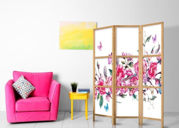 Paravent japonais - Style: Flowers and Butterflies