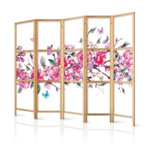 Paravent japonais - Style: Flowers and Butterflies II