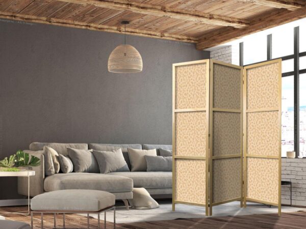 Paravent japonais - Tiny Dots - Optimistic Pattern in Peach Colors