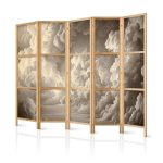 Paravent japonais - Whisper of Illuminated Clouds: Soft Play of Light in the Theater of the Heavens