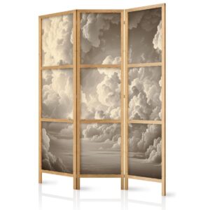 Paravent japonais - Whisper of Illuminated Clouds: Soft Play of Light in the Theater of the Heavens