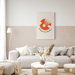 Tableau - Badminton Shuttlecock on an Orange Circle Background