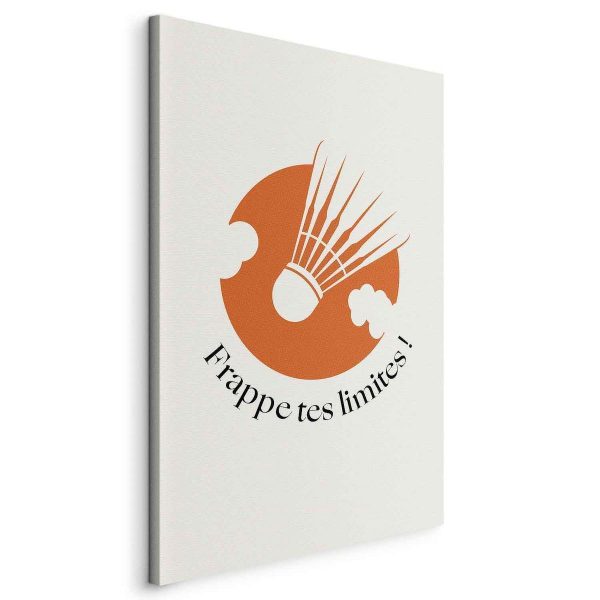 Tableau - Badminton Shuttlecock on an Orange Circle Background Tableau - Badminton Shuttlecock on an Orange Circle Background