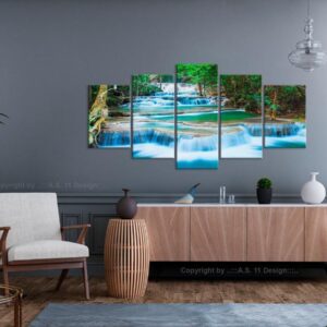 Tableau - Blue Waterfall in Kanchanaburi, Thailand