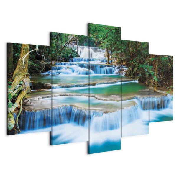 Tableau - Blue Waterfall in Kanchanaburi, Thailand Tableau - Blue Waterfall in Kanchanaburi, Thailand
