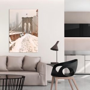 Tableau - Brooklyn Bridge in Sepia (1 Part) Vertical