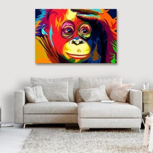 Tableau - Colourful Orangutan (1 Part) Wide