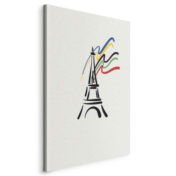 Tableau - Eiffel Tower and Colorful Ribbons Tableau - Eiffel Tower and Colorful Ribbons