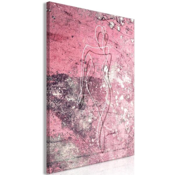 Tableau - Figure on Pink Background (1-part) - Female Silhouette in Marble Tableau - Figure on Pink Background (1-part) - Female Silhouette in Marble