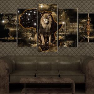 Tableau - Golden Lion (5 Parts) Wide