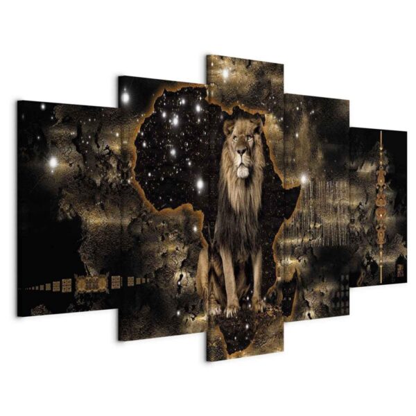 Tableau - Golden Lion (5 Parts) Wide Tableau - Golden Lion (5 Parts) Wide
