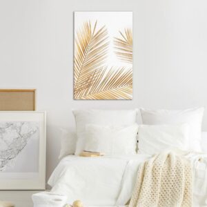Tableau - Golden Palm Leaves (1 Part) Vertical